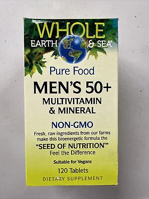 #ad Natural Factors Pure Food Men#x27;s 50 Multivitamin amp; Mineral 120 Tablets New $44.99