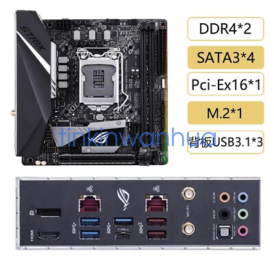 For ASUS ROG STRIX H370 I GAMING LGA1151 DDR4 2×M.2 4×SATA3 Mini ITX Motherboard $240.87