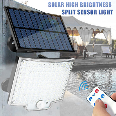 #ad 200W LED Solar Motion Sensor Light Bright Flood Garden Outdoor Street Wall Lamp $19.98