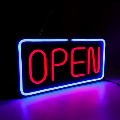 #ad Neon Bright Big Horizontal Open Sign Light Open Sign Restaurant Business Bar US $42.89
