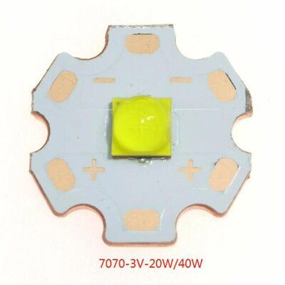 #ad 20W 40W LED Chip 7070 High Power LED White 20mm Copper Base Replace DIY $13.79