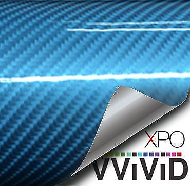 #ad VVivid Xpo Gloss Blue Tech Art Carbon Vinyl Wrap Film V241 $1.99