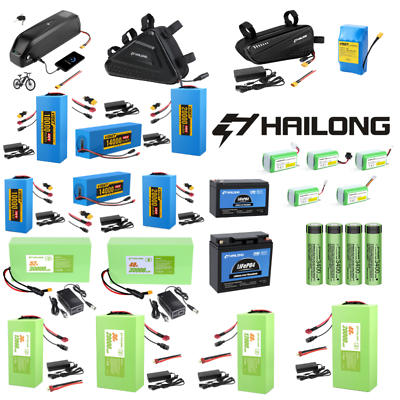 #ad H HAILONG 3.7V 12V 14.4V 24V 36V 48V 52V Electric Battery Lithium Ion Battery $189.05