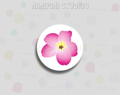 #ad Die Cut Sticker Pink Plumeria Tropical Beach Flowers Cottagecore Bujo Craft $1.95