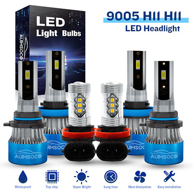 #ad 6x LED Headlight Hi Lo Fog Bulbs Fit For Nissan Pathfinder 2013 2014 2015 2016 $49.99