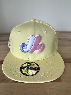 #ad NWT NEW ERA 59FIFTY 5950 FITTED HAT MONTREAL EXPOS CAP SIZE 7 1 4 SIDE PATCH $30.00