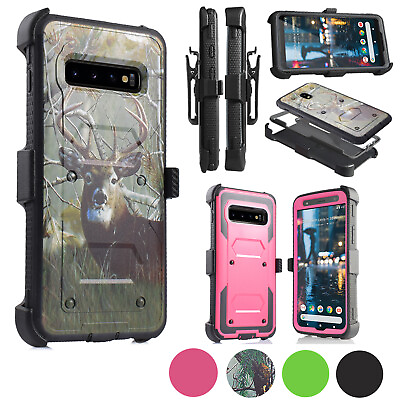 #ad for Samsung Galaxy S10 PLUS 6.4quot;Heavy Duty Armor Holster Belt Clip Defender Case $9.95