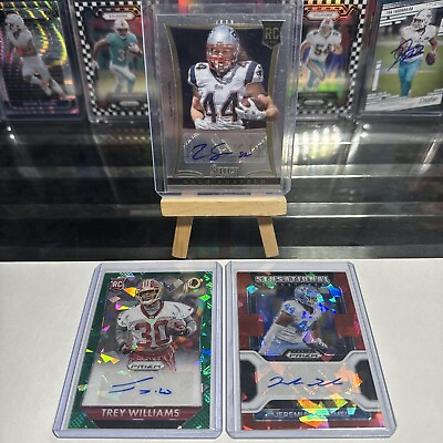 #ad **3 Card Rookie Auto Lot** With Select Traded amp; Prizm Red amp; Green Cracked Ice $6.00