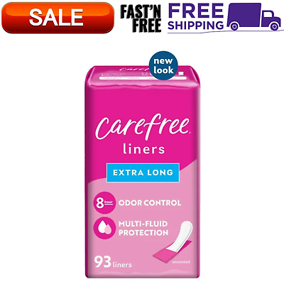 #ad Carefree ACTI FRESH Extra Long Unscented Daily Panty Liners 93 Ct 8 Hour $9.99