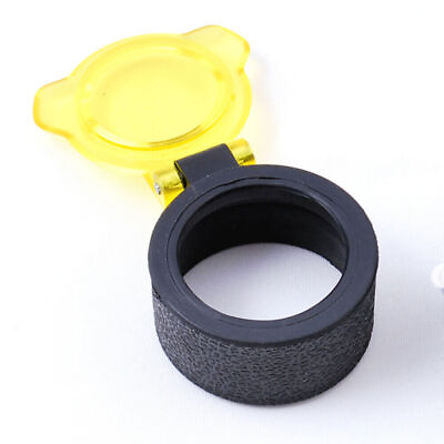 #ad Hunting Dustproof Quick Flip Spring Up Open Cap Yellow Scope Lens Cover $6.99