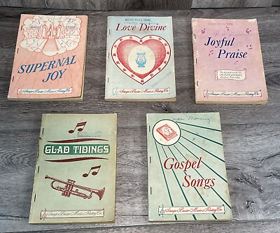 #ad Vintage Shape Note Hymnals Lot Of 5 1970 1972 Stamps Texas Southern Gospel Music $49.95