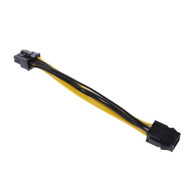 #ad 1pc PCI E 6 Pin Female To 8 Pin Male Video Card Power Adapter Cable 18cm 7.08in $5.65