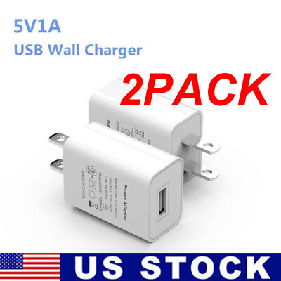 #ad 2 Pack Universal 5V 1A US Plug USB AC Wall Charger Power Adapter For Smart Phone $5.89