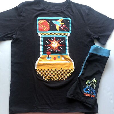 Gaming Graphic T Shirt Youth XL Black amp; Colorful Set Includes “Game On” Briefs $6.49