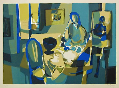 #ad MARCEL MOULY Interior 1980 Signed Lithograph Unframed LTD ED COA Signed Book $855.00