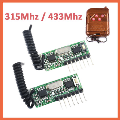 #ad 315 Mhz 433 Mhz RF Transmitter And Receiver Module Wireless Remote 4 Way $27.85