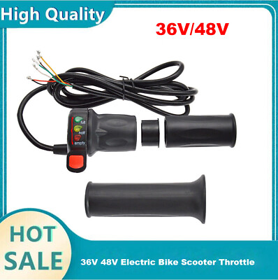 36V 48V Electric Bike Scooter Throttle Right Hand Power Display Split Handle SE $17.22