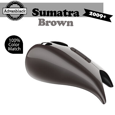 #ad Advanblack Stretched Tank Cover For 09 Harley Sumatra Brown Road King $449.00