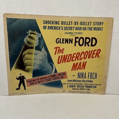 #ad Vintage Lobby Card 1949 The Undercover Man Title Lobby Card Glenn Ford $15.00