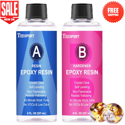 #ad Epoxy Resin Kit 16Oz. Self Leveling Crystal Clear amp; Bubble Free Epoxy Resin NEW $13.99
