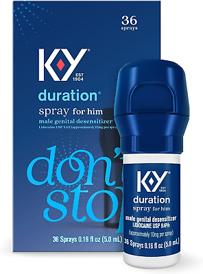 #ad K Y Duration Spray 0.16 fl oz for Men Pleasure Enhancer 36 Sprays Easy Appl $53.81