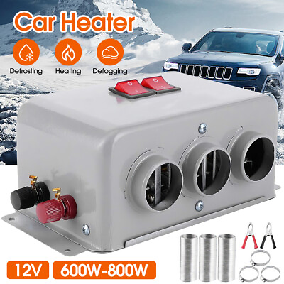 #ad 800W Electric Car Heater 3 Hole 12V DC Heating Fan Defogger Defroster Demister $31.46