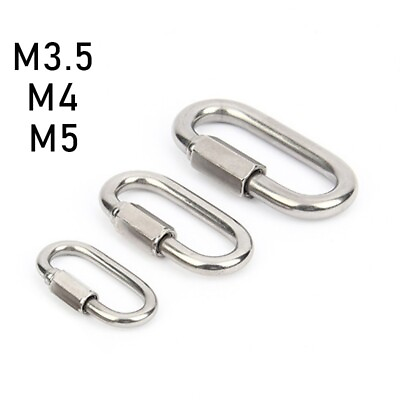 #ad Carabiner Quick Link Strap Connector Steel Chain Repair Shackle D Shape Rigging $7.67