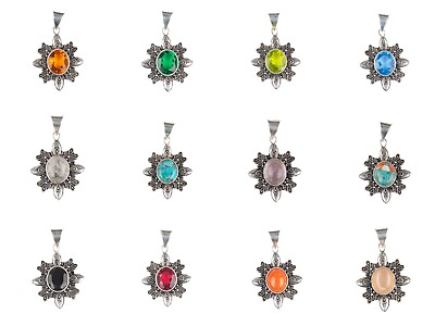 #ad 925 Solid Silver Multi Gemstone Latest Designer Pendant Jewelry 1.62quot; For Friend $50.37