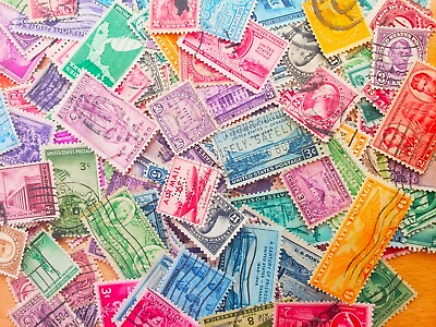 #ad Lot Of 75 Off Paper US Stamps No Duplicates All Pre 1950 $5.50