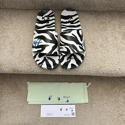 #ad New With Box Off White Women Rubber Animal Print Pool Slide Size 39 US 9 $195.00