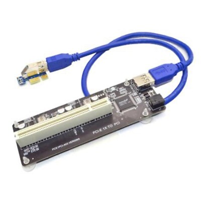 #ad PCIE PCI E PCI Express X1 to PCI Riser Card Bus Card High Efficiency Adapter Co AU $33.99