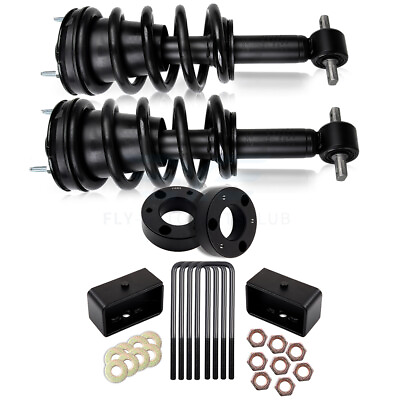 #ad 2quot; Front 2quot; Rear Leveling Kit amp; Front Struts for Chevy Silverado Sierra GMC $238.47