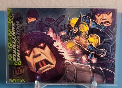 #ad 1994 Fleer Ultra Marvel X Men Greatest Battles Wolverine VS Sentinels #4 $5.99