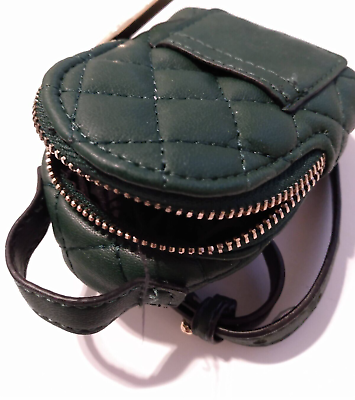 #ad Mini Zipper Pocket Backpack Green Coin Purse Size $9.60