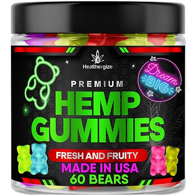 #ad Natural Gummies Gummy Bears Sleep Calm Rest Anxiety Inflammation Pain USA $25.99