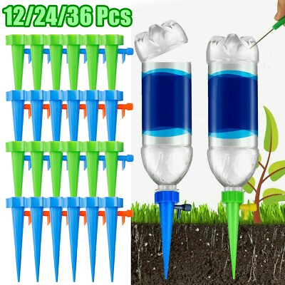 #ad 12 24 36 Pcs Watering Spike Devices Auto System Drip Irrigation for Plant Garden $23.40