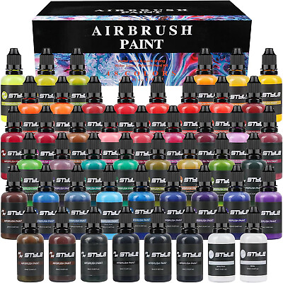 #ad 16 24 48 Colors Airbrush Paint DIY Acrylic Paint Set for Model Painting Artists $27.25