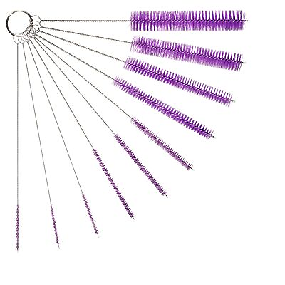 #ad Professional Tube Cleaning Brush Set Purple 10 Pc. Kit Long Deep Cleaning ... $23.76