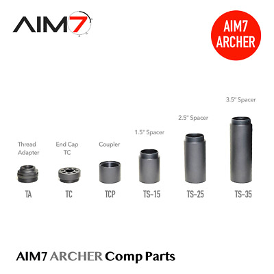 #ad AIM7 Precision ARCHER TB Modular Linear Compensator Body w End Cap and Adapter $70.95