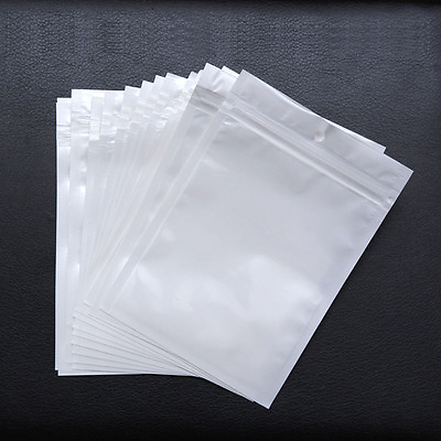 #ad White Clear Self Seal Bags Plastic Retail Packaging Pouches Reclosable Hang Hole $59.99