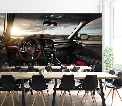 #ad 3D Luxury Car Interior 8250NA Transport Wallpaper Wall Murals Wall Paper Mural $386.99