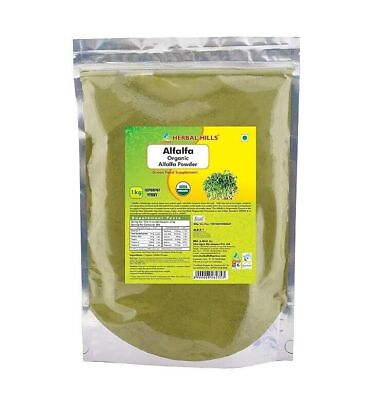 #ad Herbal Hills Organic Alfalfa Powder Green Food Supplement 1kg 35.27oz $80.07