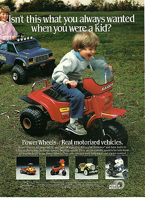 1985 Power Wheels 4x4 Raider vintage print ad Toy advertisement $8.98