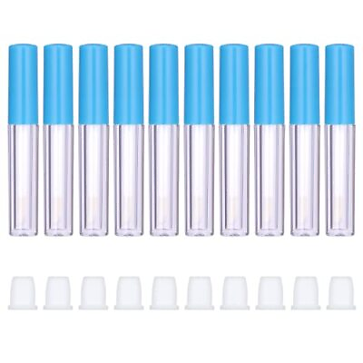 #ad 10Pcs Empty Lip Gloss Tubes Cute 1ml Blue Empty Lip Gloss Tubes with Wand Cle... $14.26