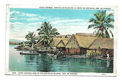 #ad Old Post card Rep. de Panama 1936 posted A072 $9.90