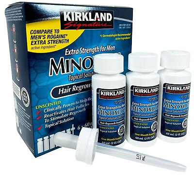 #ad Kirkland Minoxidil 5% Extra Strength 1 6 12 Months Supply Men Hair Regrowth $21.99