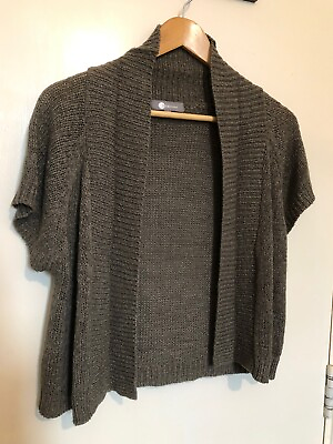 #ad Mia Moda Knitted Shrug Top Grey Size Medium GBP 3.99