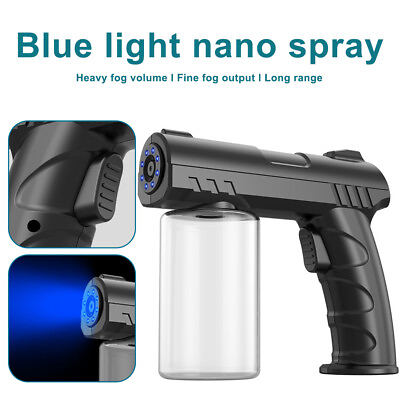 #ad 280ml USB Household BlueLight Nano Steam Spray Gun Wireless Disinfection Sprayer $20.36