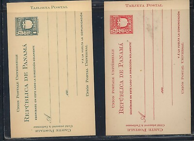 #ad Panama 2 postal cards unused 1 and 2 cent $14.00