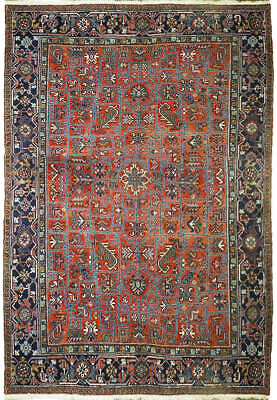 #ad 8#x27; x 10#x27; Antique Traditional Heeriz Rug All OVER PATTERN TOMATO RED 23761 $2362.50